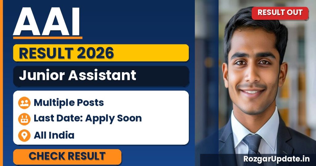 AAI Junior Assistant Result 2026 Out: Download Marks PDF - banner image