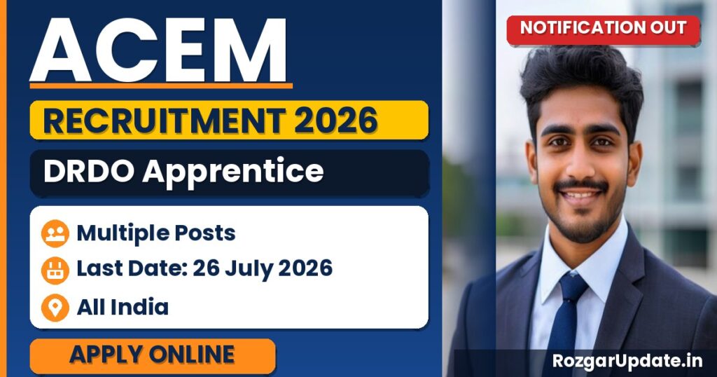 ACEM DRDO Apprentice Recruitment 2026 - banner image