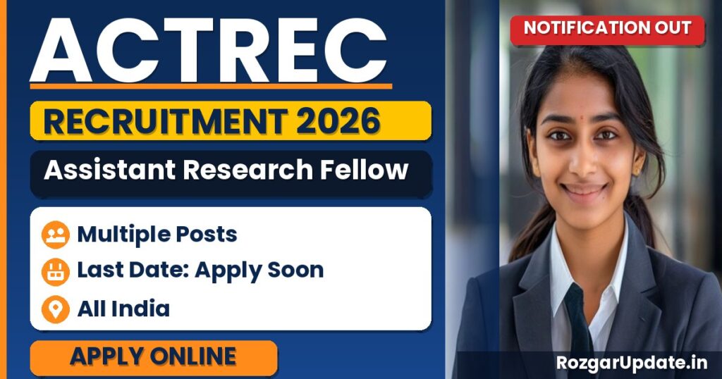 ACTREC Assistant Research Fellow Recruitment 2026 - banner image