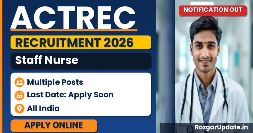 ACTREC Staff Nurse Recruitment 2026 - banner image