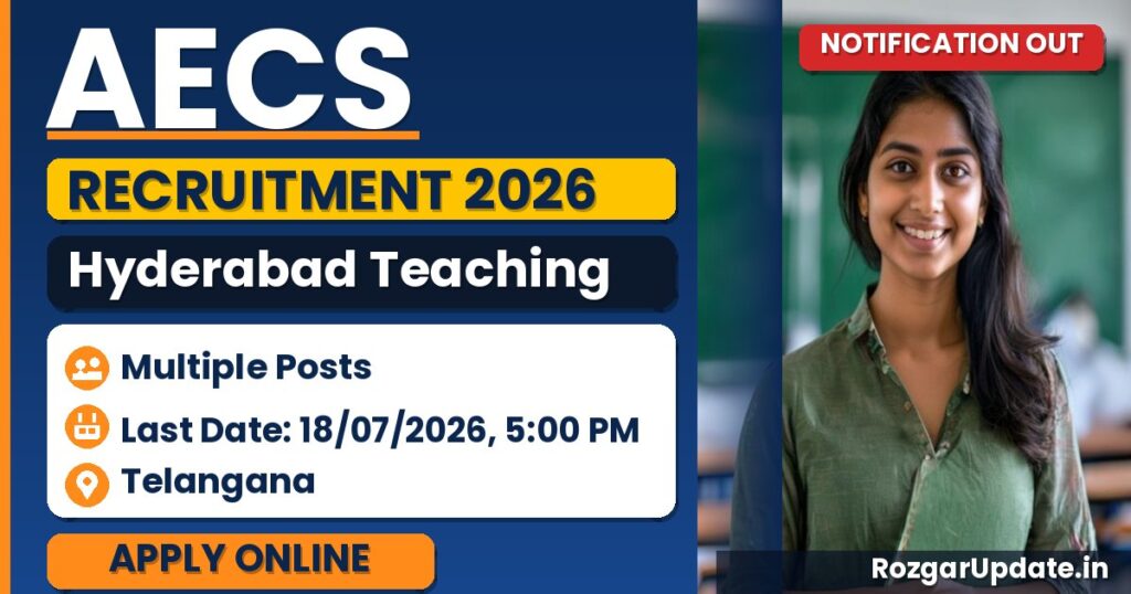 AECS Hyderabad Teaching Recruitment 2026 - banner image