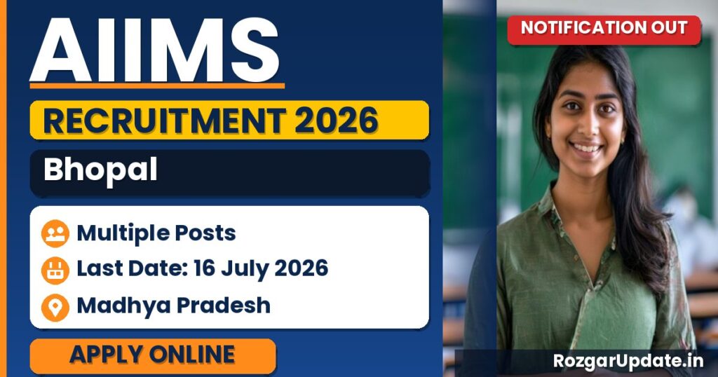 AIIMS Bhopal Recruitment 2026 - banner image