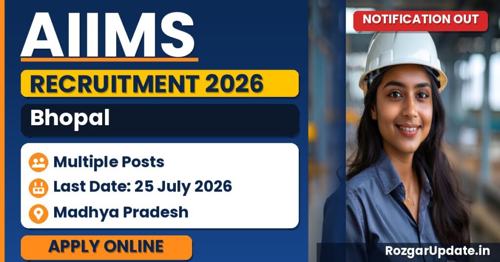 AIIMS Bhopal Recruitment 2026 - banner image