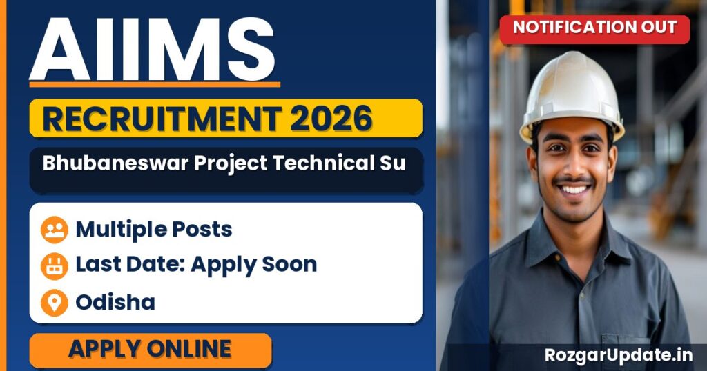 AIIMS Bhubaneswar Project Technical Support III Recruitment 2026 - banner image