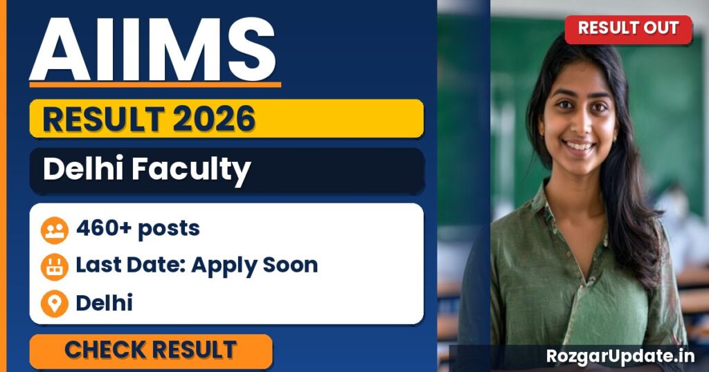 AIIMS Delhi Faculty Result 2026 Out - banner image