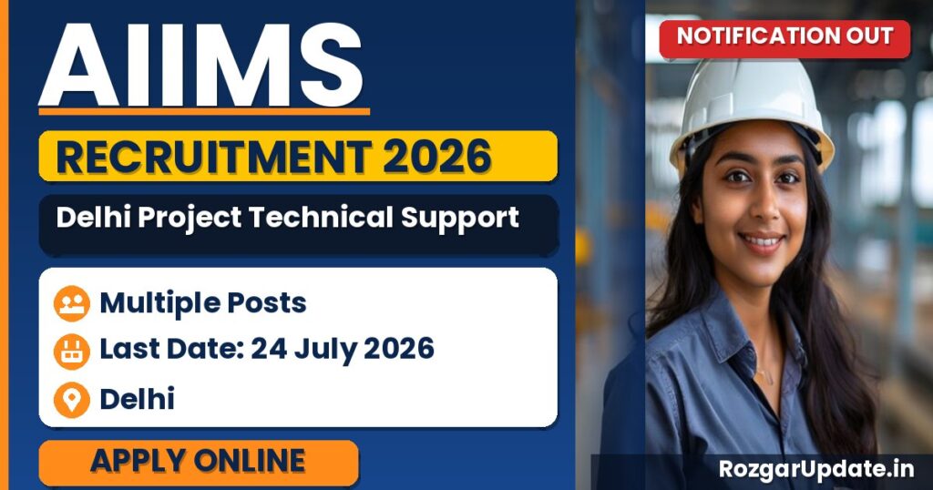 AIIMS Delhi Project Technical Support III Recruitment 2026 - banner image