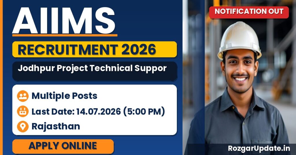 AIIMS Jodhpur Project Technical Support III Recruitment 2026 - banner image