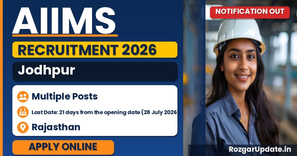 AIIMS Jodhpur Recruitment 2026 - banner image
