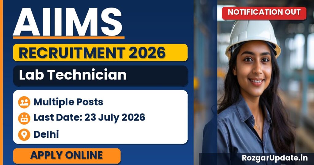 AIIMS Lab Technician Recruitment 2026 - banner image