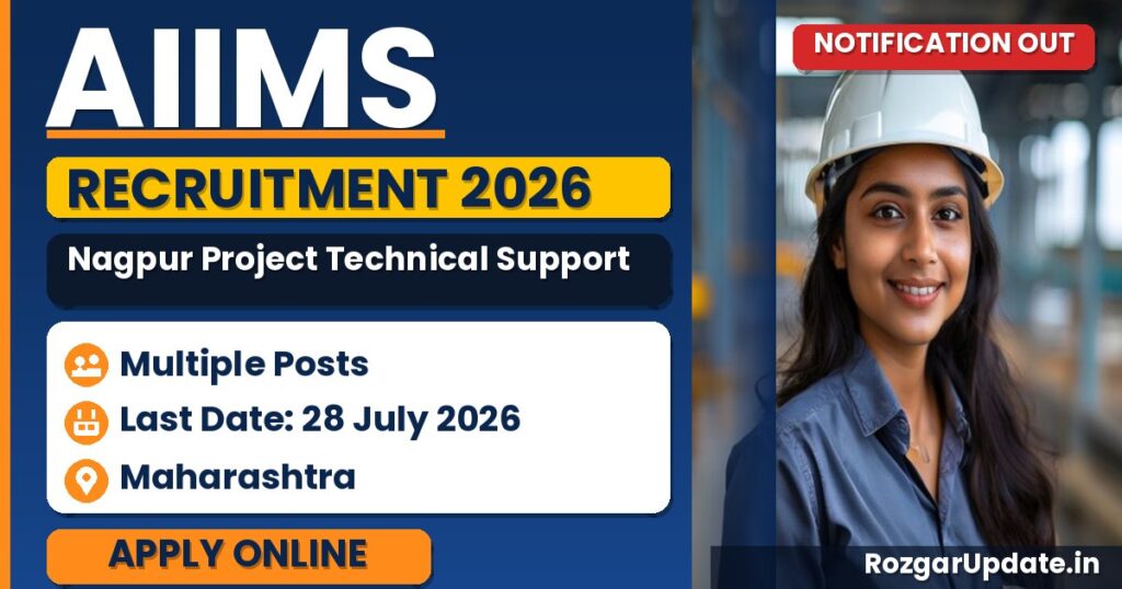 AIIMS Nagpur Project Technical Support -III Recruitment 2026 - banner image