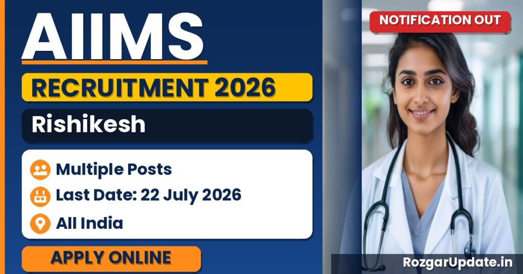AIIMS Rishikesh Recruitment 2026 - banner image