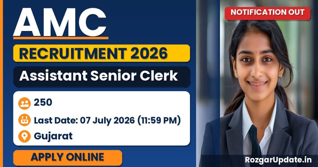 AMC Assistant Senior Clerk Recruitment 2026 Notification Out - banner image