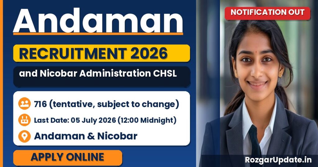 Andaman and Nicobar Administration CHSL Recruitment 2026 - banner image
