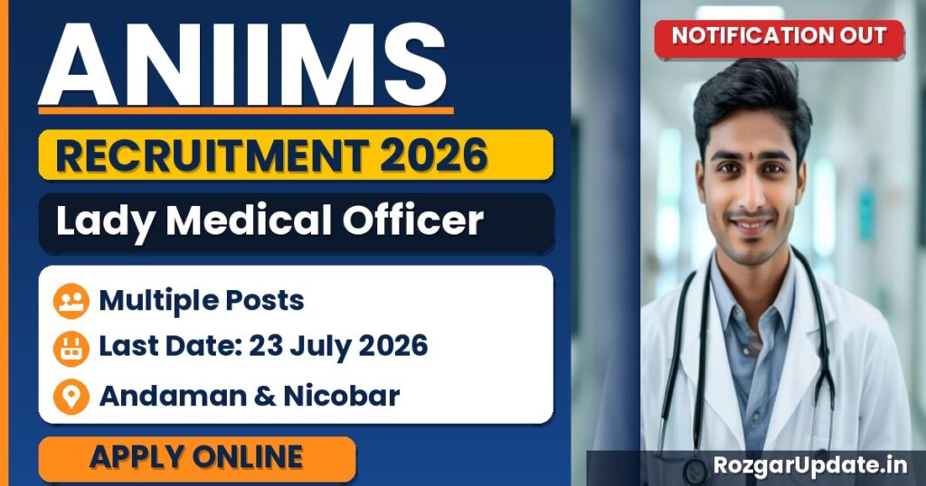 ANIIMS Lady Medical Officer Recruitment 2026 - banner image
