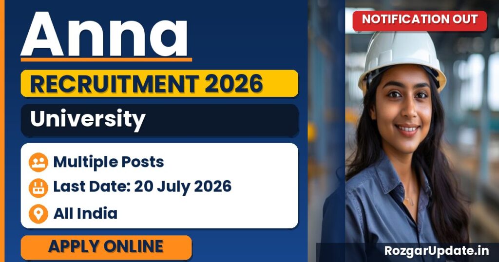 Anna University Recruitment 2026 - banner image