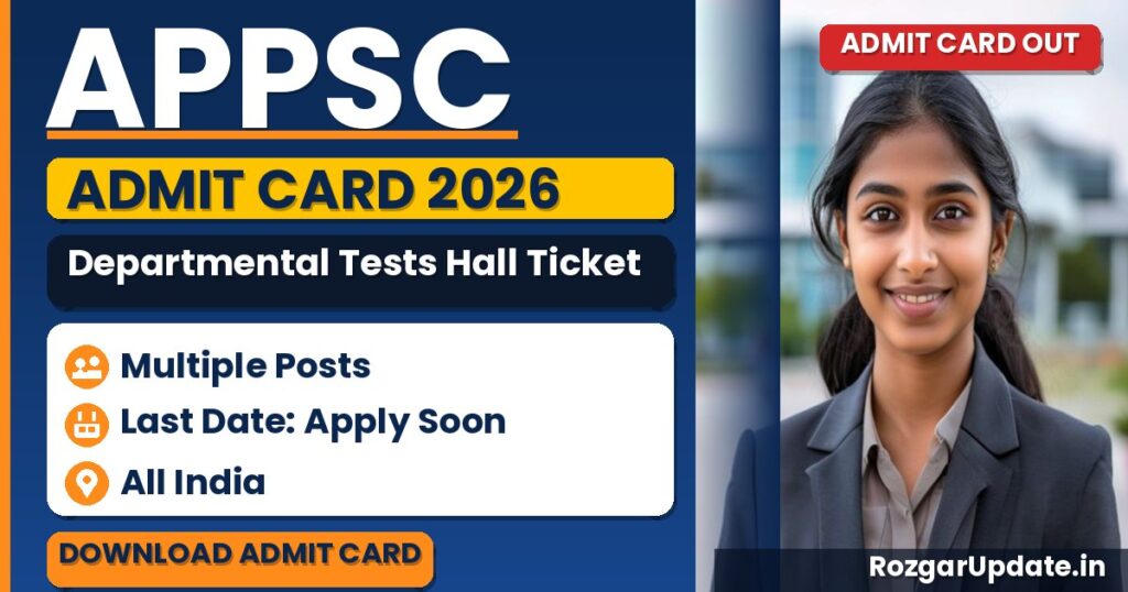 APPSC Departmental Tests Hall Ticket 2026 - banner image