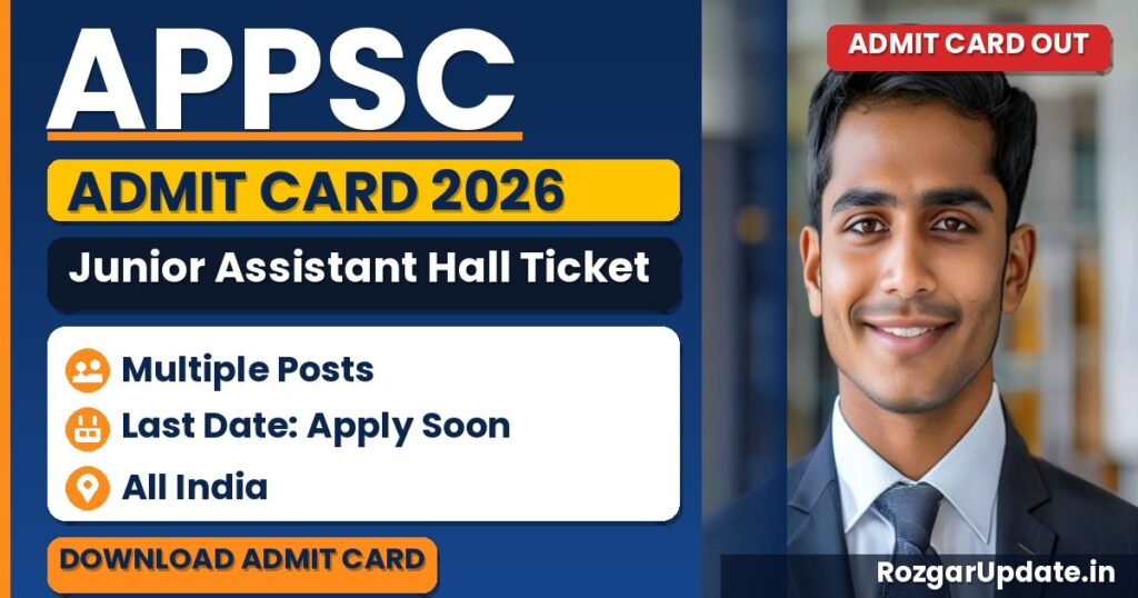 APPSC Junior Assistant Hall Ticket 2026 Out - banner image