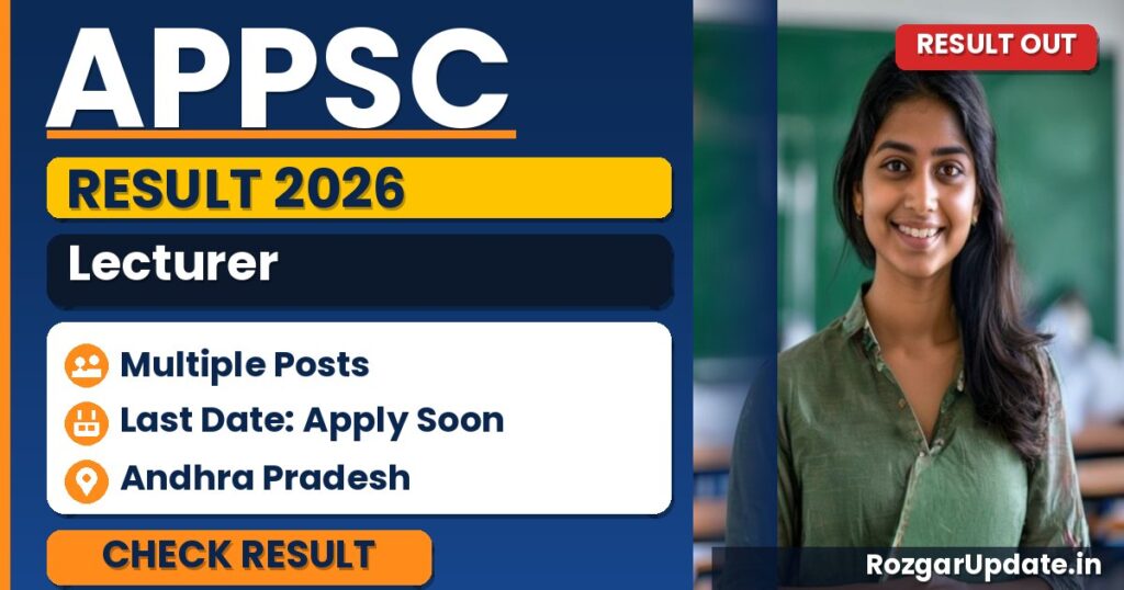 APPSC Lecturer Result 2026 - banner image