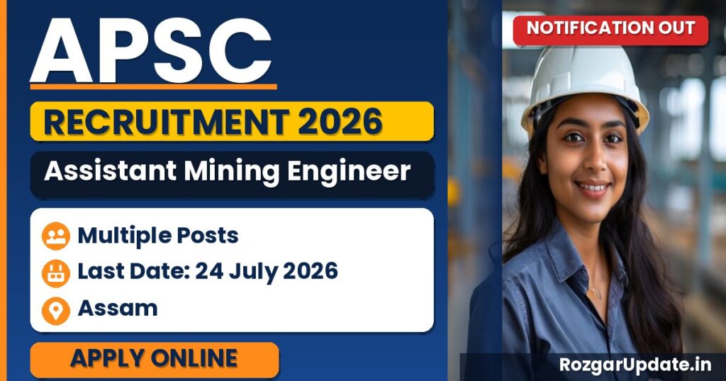 APSC Assistant Mining Engineer Recruitment 2026 - banner image