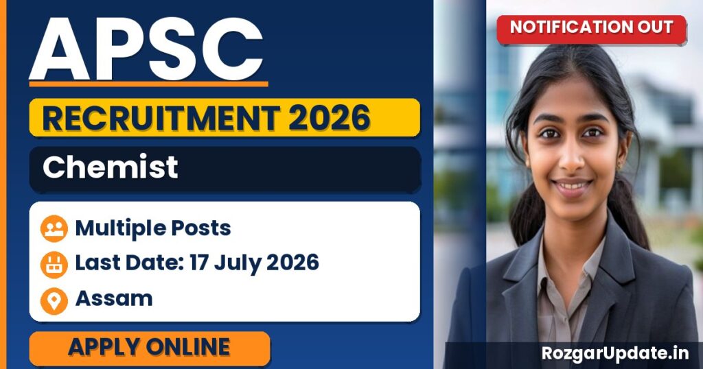 APSC Chemist Recruitment 2026 - banner image