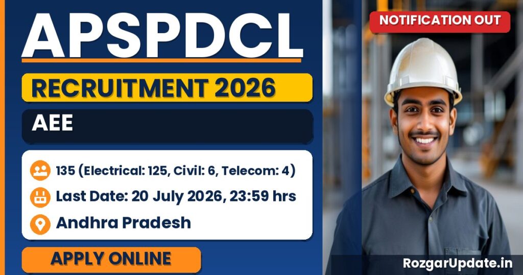 APSPDCL AEE Recruitment 2026 Notification Out - banner image