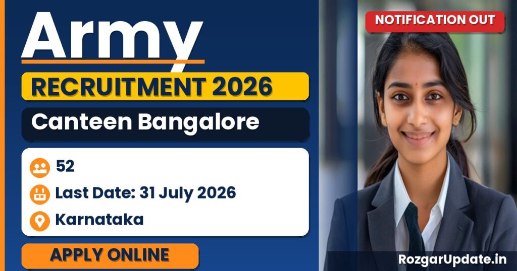Army Canteen Bangalore Recruitment 2026 - banner image