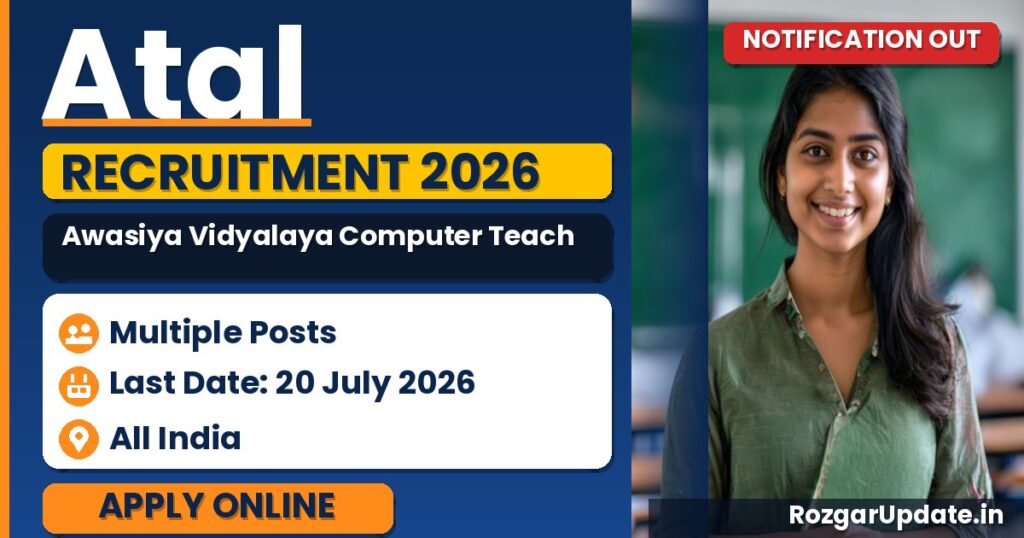 Atal Awasiya Vidyalaya Computer Teacher Recruitment 2026 - banner image