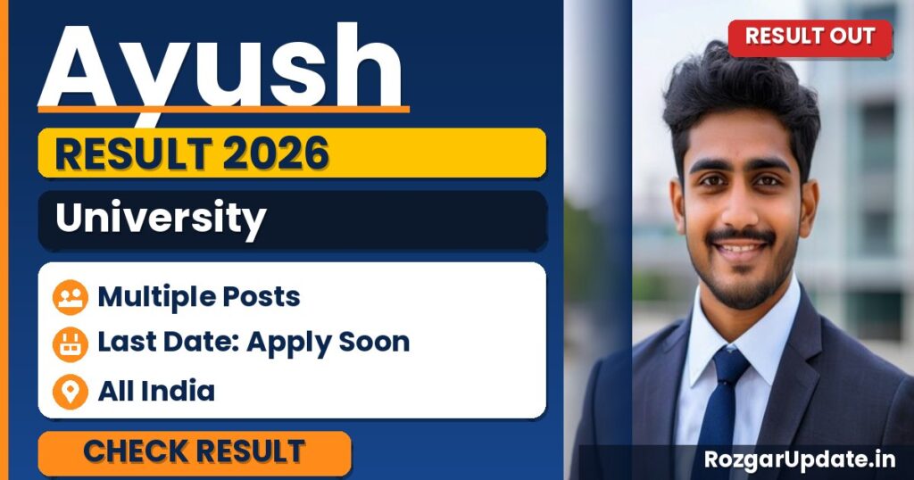 Ayush University Result 2026 - banner image