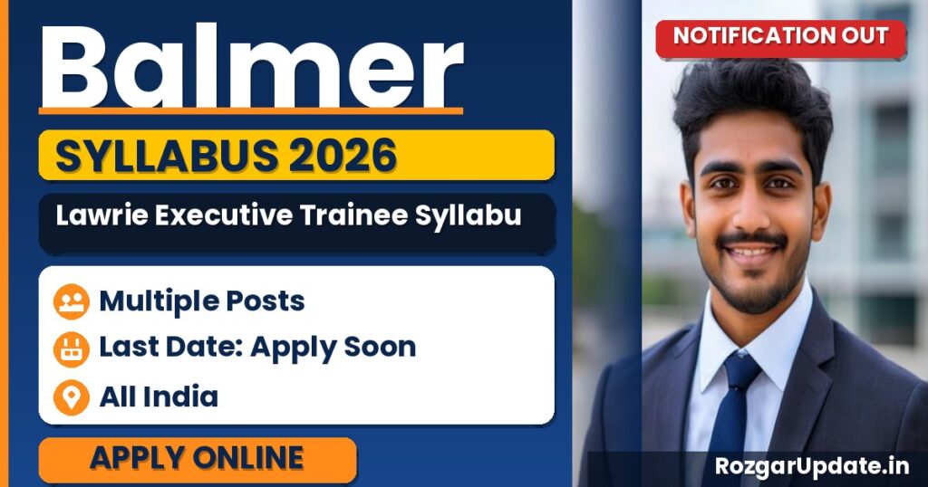 Balmer Lawrie Executive Trainee Syllabus 2026 - banner image