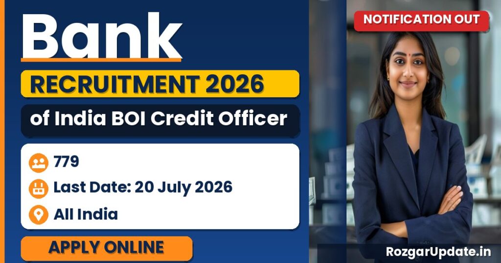 Bank of India BOI Credit Officer Recruitment 2026 Notification Out - banner image