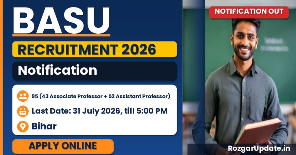 BASU Recruitment 2026 – Associate Professor & Assistant Professor Vacancy | Apply Online - banner image