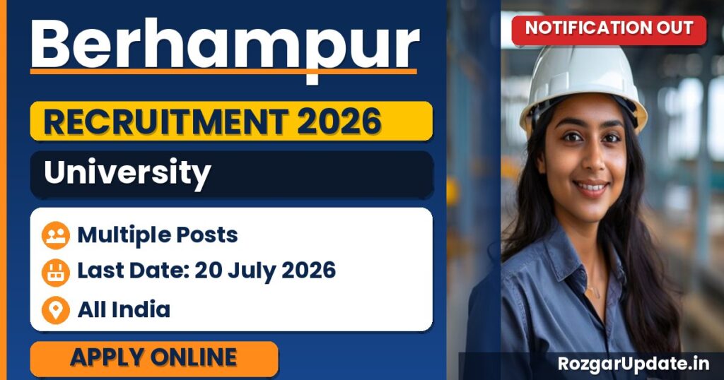 Berhampur University Recruitment 2026 - banner image