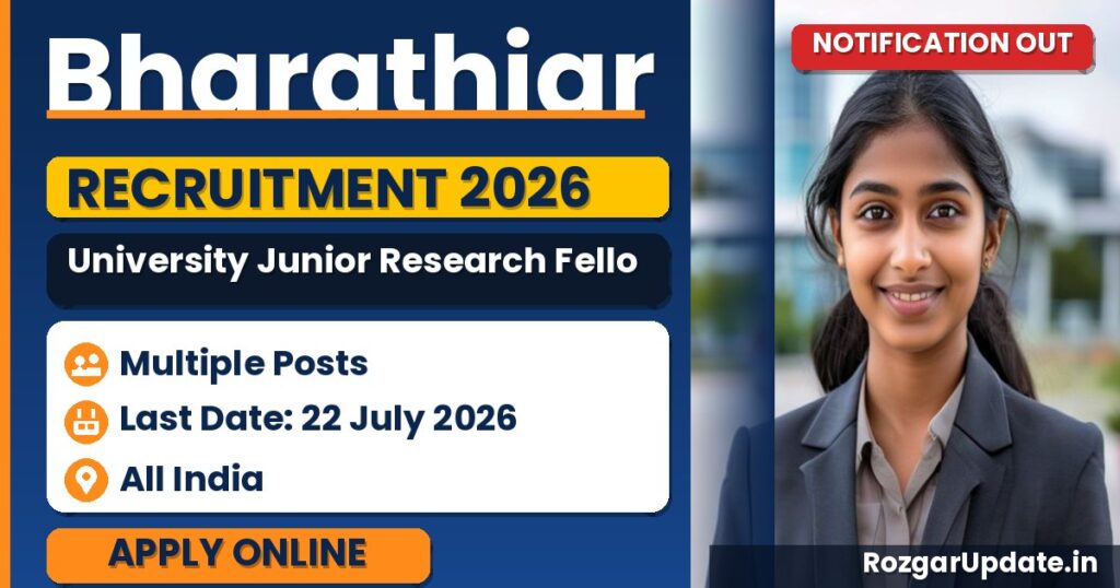 Bharathiar University Junior Research Fellow Recruitment 2026 - banner image