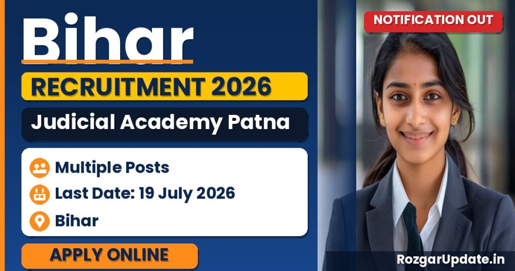 Bihar Judicial Academy Patna Recruitment 2026 - banner image