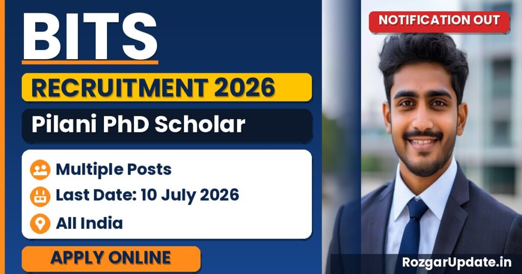 BITS Pilani PhD Scholar Recruitment 2026 - banner image