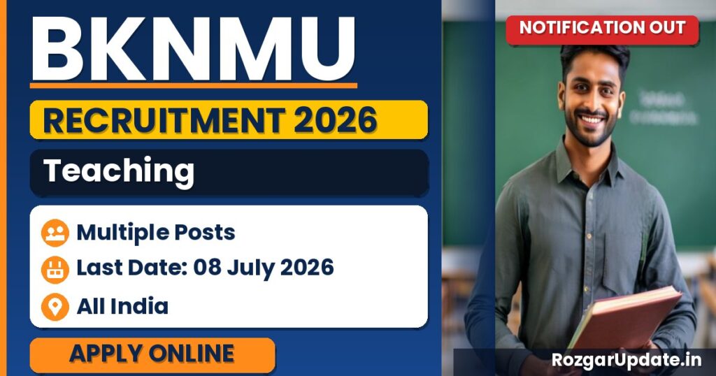 BKNMU Teaching Recruitment 2026 - banner image