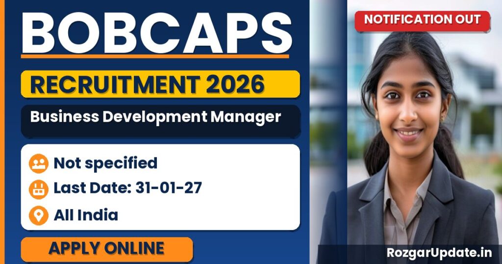 BOBCAPS Business Development Manager Recruitment 2026 - banner image