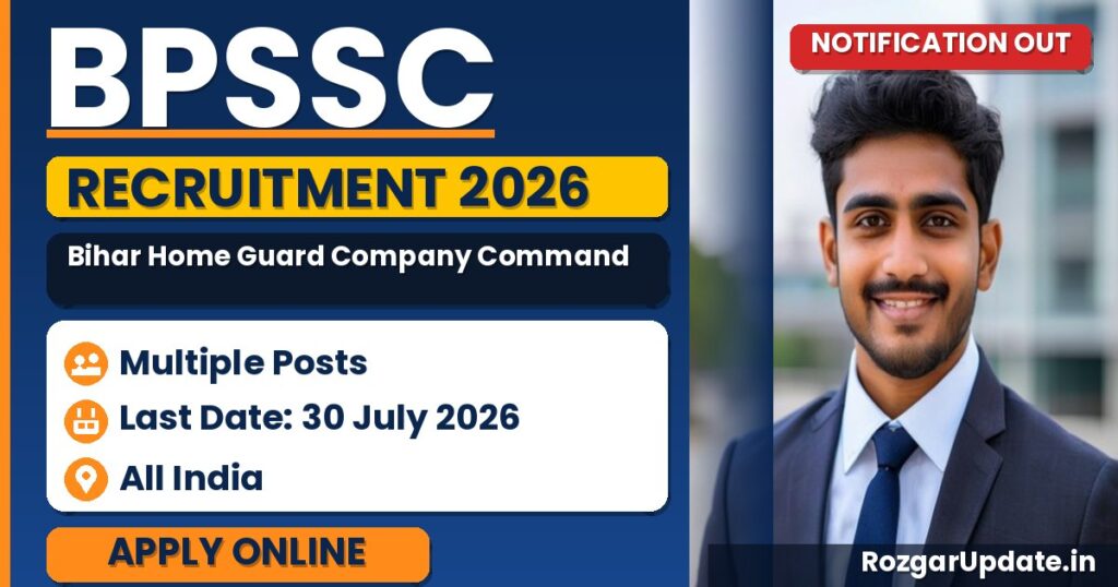 BPSSC Bihar Home Guard Company Commander Recruitment 2026 - banner image
