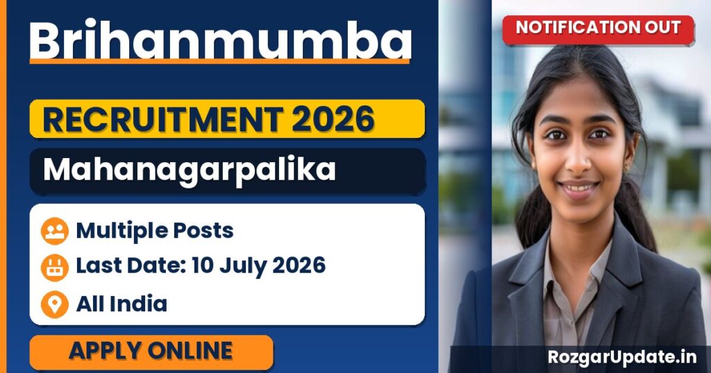 Brihanmumbai Mahanagarpalika Recruitment 2026 - banner image