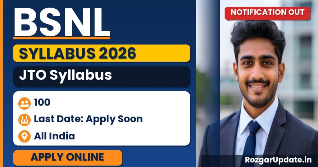 BSNL JTO Syllabus 2026 – Complete Exam Pattern, Subject-wise Topics & Marking Scheme - banner image