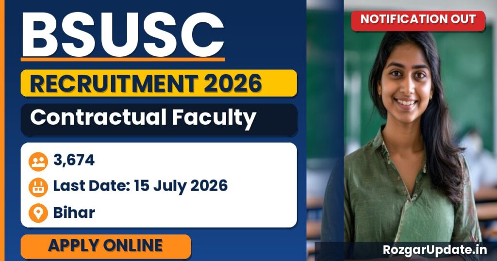 BSUSC Contractual Faculty Recruitment 2026: Apply Online for Assistant Professor Posts in Bihar Universities - banner image