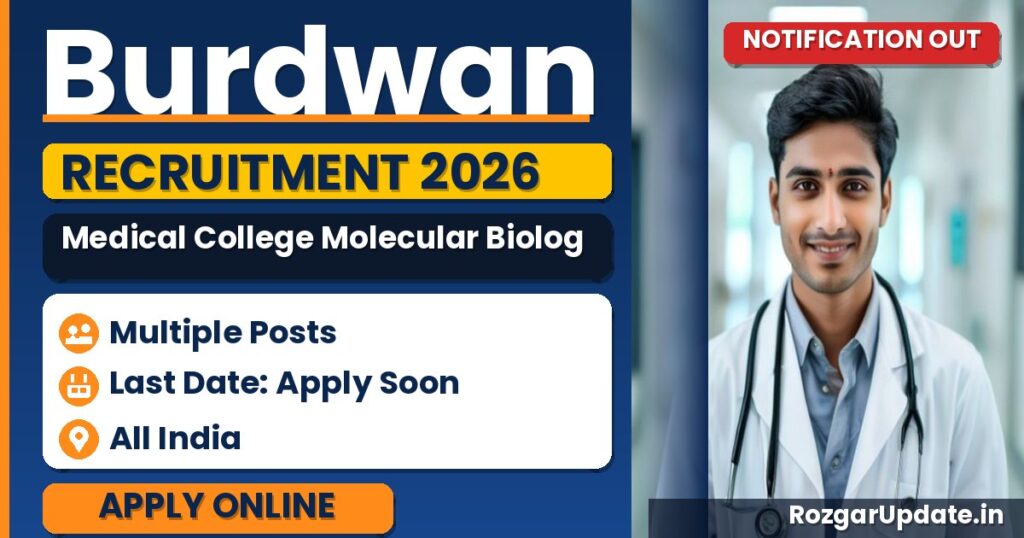 Burdwan Medical College Molecular Biologist Recruitment 2026 - banner image