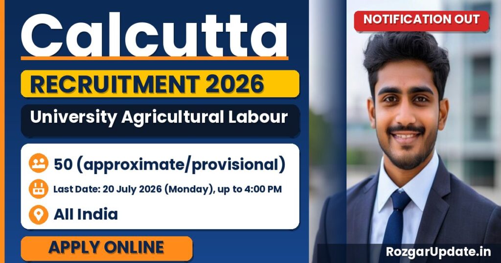 Calcutta University Agricultural Labour Recruitment 2026 - banner image