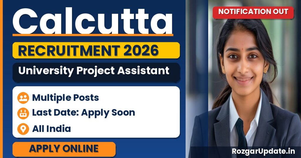 Calcutta University Project Assistant Recruitment 2026 - banner image