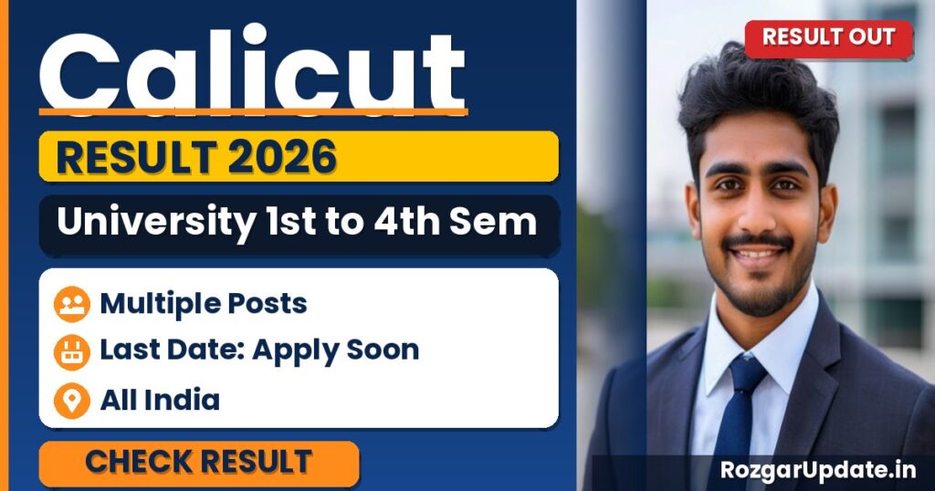 Calicut University 1st to 4th Sem Result 2026 Out - banner image