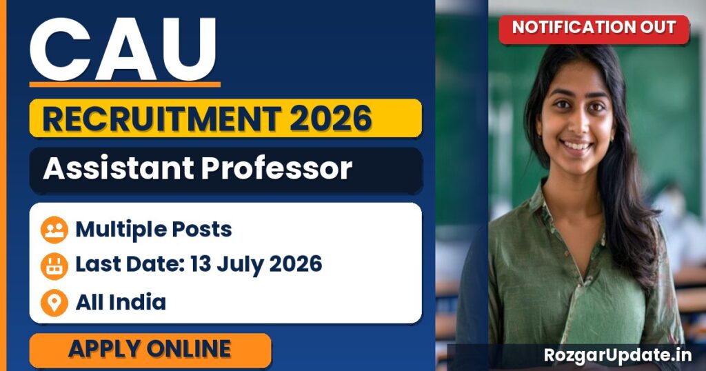 CAU Assistant Professor Recruitment 2026 - banner image