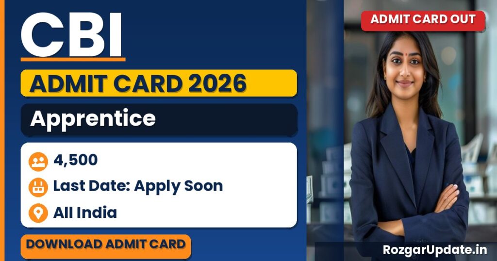 CBI Apprentice Admit Card 2026 Out: Download Central Bank of India Hall Ticket for 5 July Exam - banner image