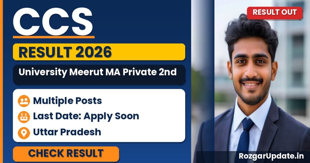 CCS University Meerut MA Private 2nd Year Result 2026 – Check Now - banner image