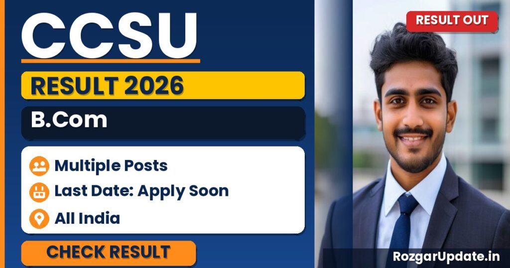 CCSU B.Com Result 2026 - banner image