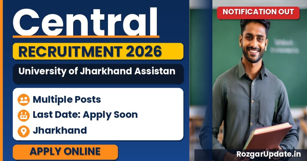 Central University of Jharkhand Assistant Professor Recruitment 2026 - banner image